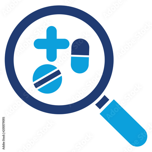 Research Blue Combination Icon