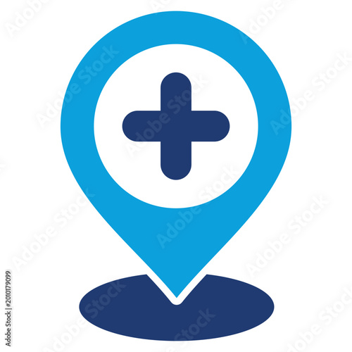 Location Blue Combination Icon