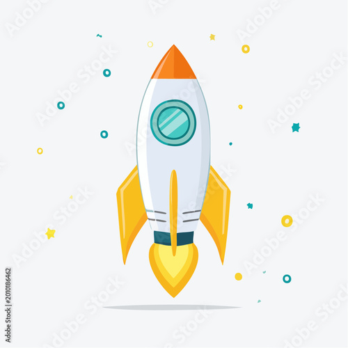 Rakete - Cartoon Comic Stil - Vektor
