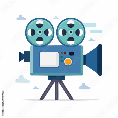 Filmkamera - Cartoon Comic Stil - Vektor