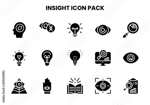 Fotografía Insight Glyph Bundle Icons Pack
