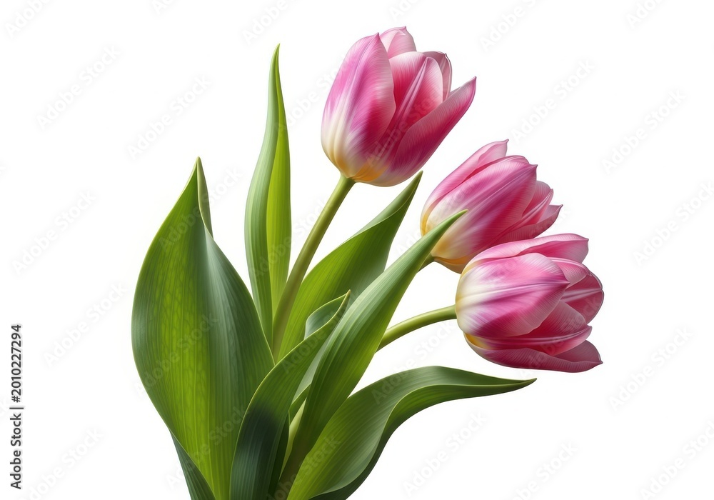 Fototapeta premium Pink tulips bouquet in soft natural light for spring celebration
