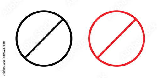 Tableau sur toile Blocked icon vector pack in black color. Editable icons.