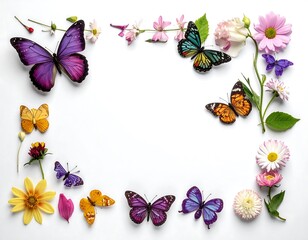 Butterfly Floral Frame.