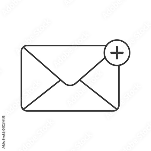 Photos email icon with add notification