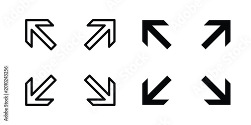 Free Download Fullscreen icon vector pack in black color. Editable icons. - GFXLoad