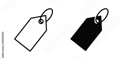 Photos Label icon vector pack in black color. Editable icons.