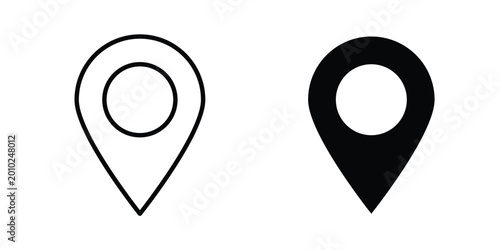 Free Download Navigation pin icon vector pack in black color. Editable icons. - GFXLoad