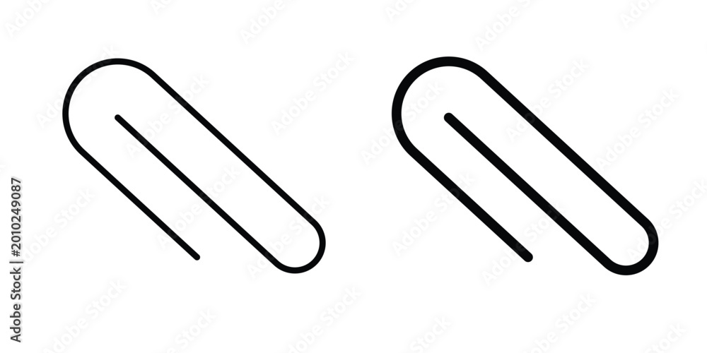Obraz premium Paperclip icon vector pack in black color. Editable icons.