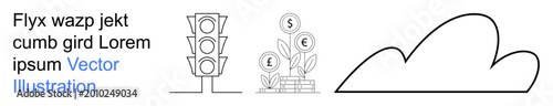 Fotografia Traffic regulations, financial growth, cloud storage, urban planning, environment, business development
