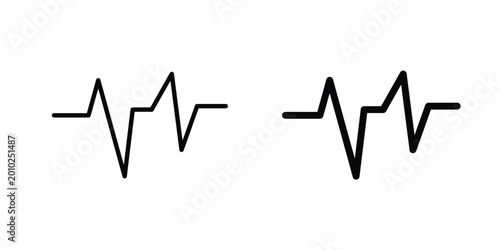 Tableau sur toile Pulse icon vector pack in black color. Editable icons.