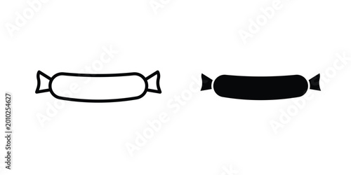 Free Download Sausage icon vector pack in black color. Editable icons. - GFXLoad