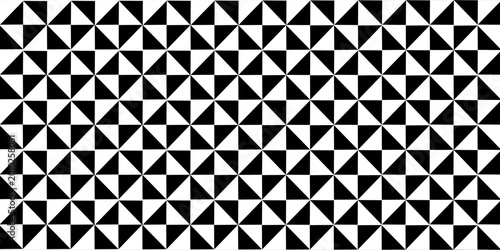Tableau sur toile Geometric  pattern with triangular black and white elements