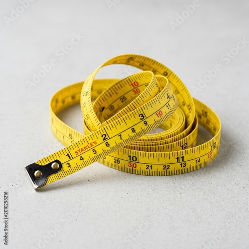 measuring tape isolated on black
