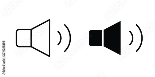 Принти на полотні volume button icon vector pack in black color. Editable icons.