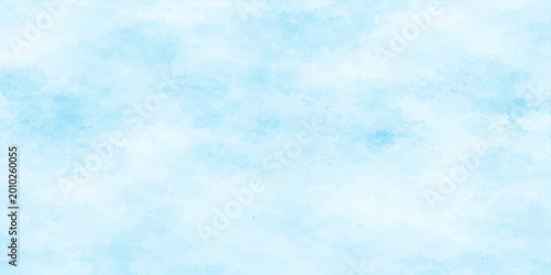 Tableau sur toile Blue sky with fluffy white clouds on a clear sunny day