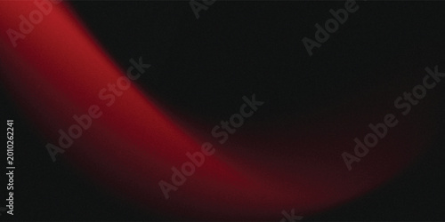 Foto A high-impact, cinematic mesh gradient background featuring a bold deep crimson red curve set against a pitch-black obsidian backdrop
