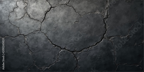 Konstfotografi A rough textured background of an old cracked concrete wall featuring a dry brow