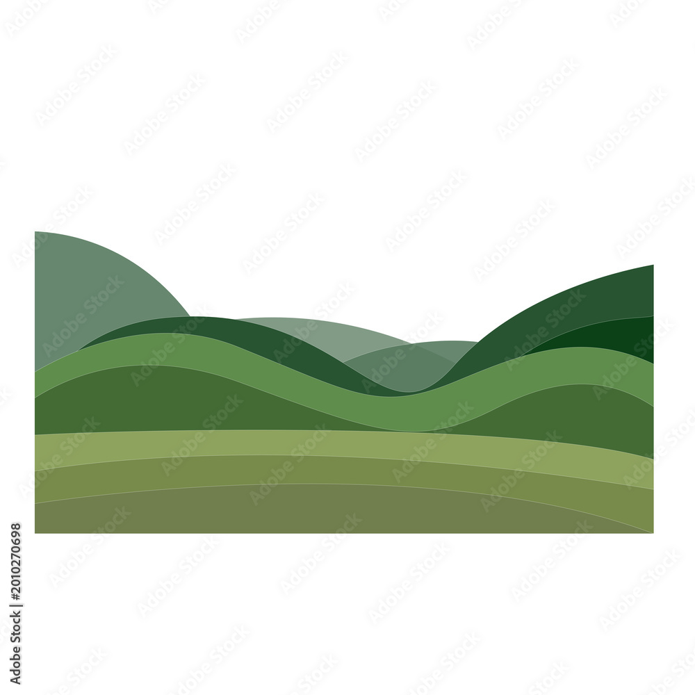 Obraz premium landscape with green hills