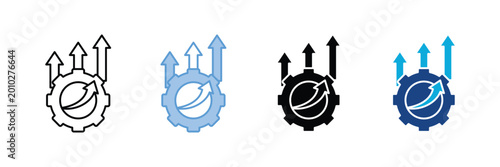 Foto Increment  Icon Set Multiple Style Collection