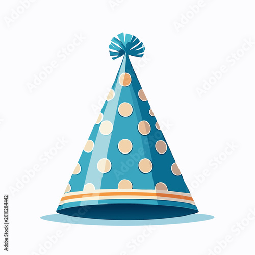 Blue Polka Dot Party Hat