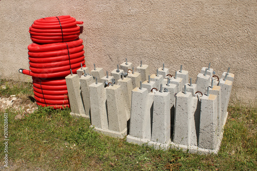 Canvas-taulu Gaines TPC rouge protection des réseaux et base plot candélabre béton
