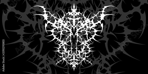 Schilderij op canvas Abstract cyber sigilism neo-tribal vector