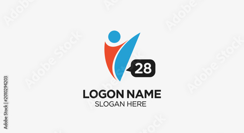 Free Download Logo design template with abstract human figure. - GFXLoad