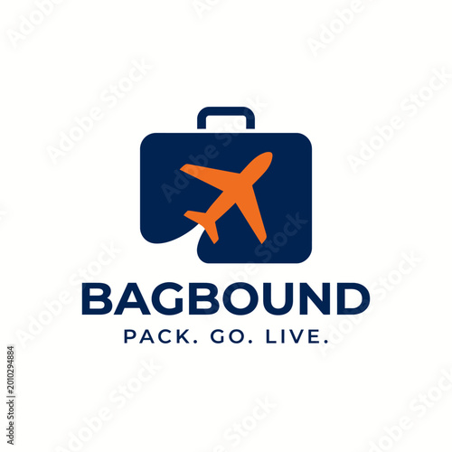 Photos Travel luggage with airplane logo.
