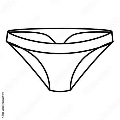 Fényképezés Men thong stroke icon