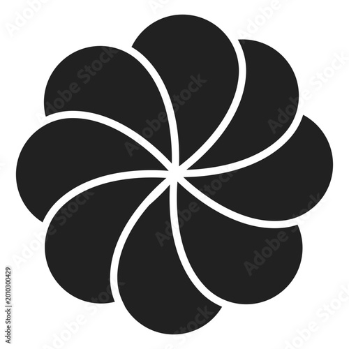 Bild auf Leinwand Camelia flower icon