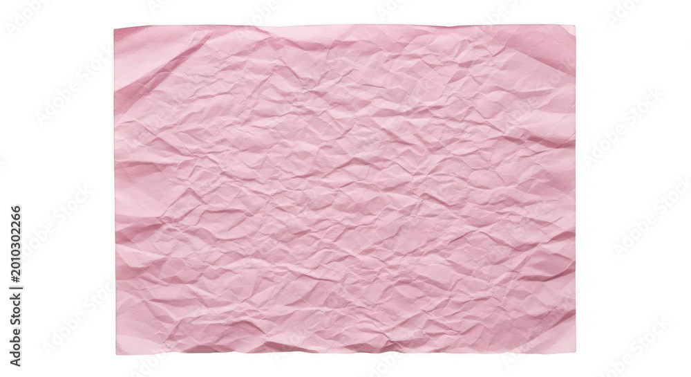 Obraz premium Soft pink crinkled paper texture with subtle creases