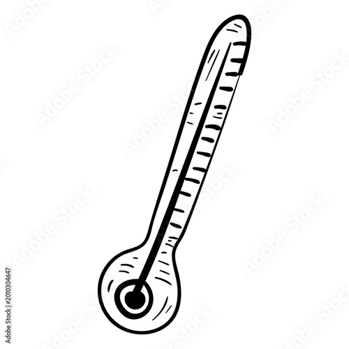 Schilderij op canvas Thermometer temperature sketch