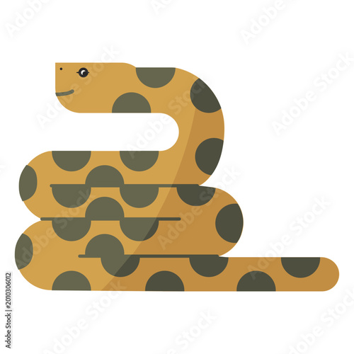 Obraz na plátne Snake reptile twisting long flat