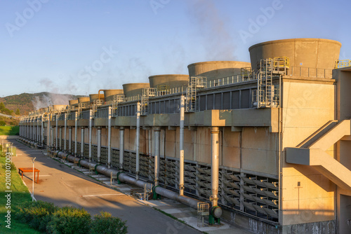 Geothermal Power Plant in Larderello, Tuscany, Italy