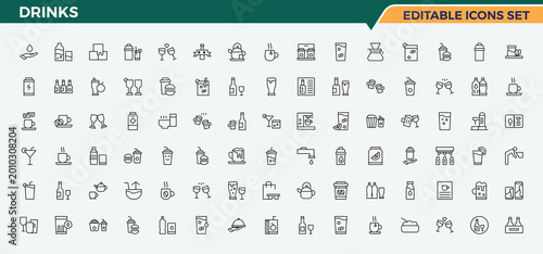 Foto Drinks icon set