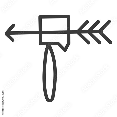 Fotografi Arrow hummer tool weapon stroke