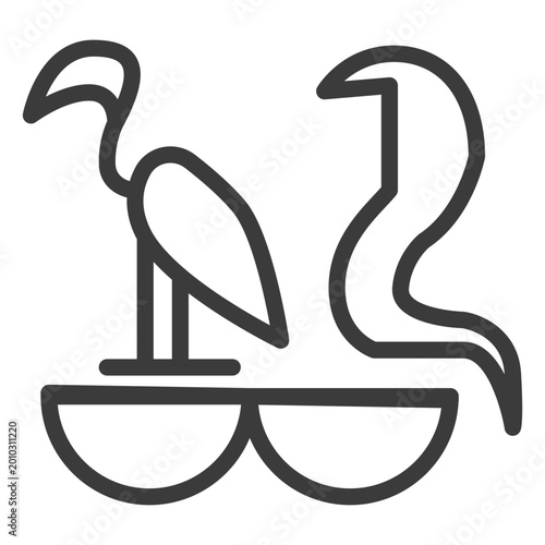 Fotografi Bird snake animal divinity cobra stroke