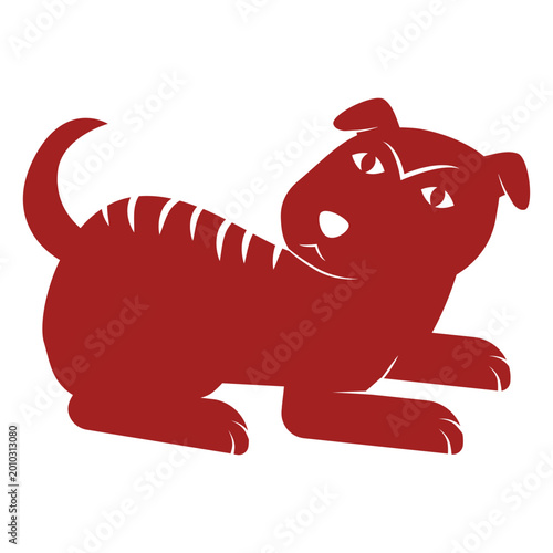 Foto Dog puppy chinese astrology silhouette