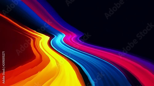 Vibrant multicolored abstract wave design.