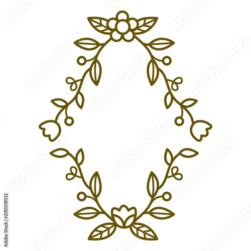 Bilde på lerret Diamond figure frame decoration stroke