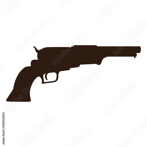 Tableau sur toile Firegun silhouette old