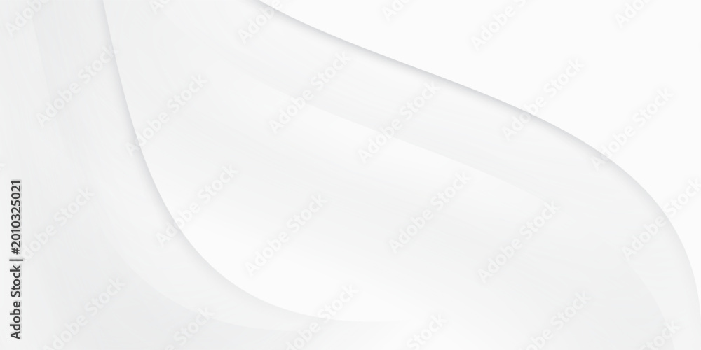 Obraz premium Curtain white wave soft shadow and blurred. frabic shapes curve designs. abstract backround on isolated. Vector Modern