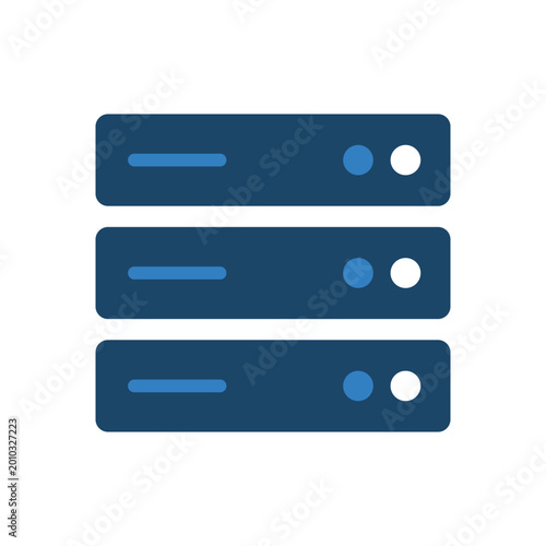 Server Rack Hosting Vector Icon