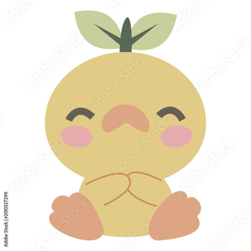 Εκτύπωση καμβά Cute self esteem duck character