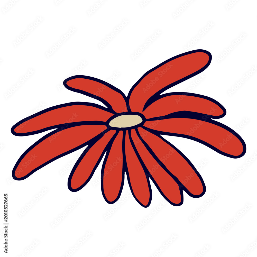 Fototapeta premium Cinco de mayo red flower icon