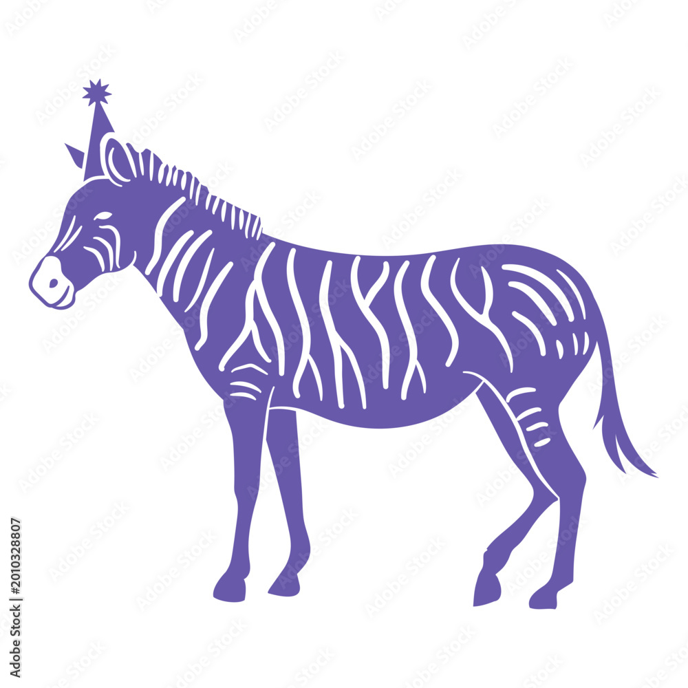 Obraz premium Purple circus zebra