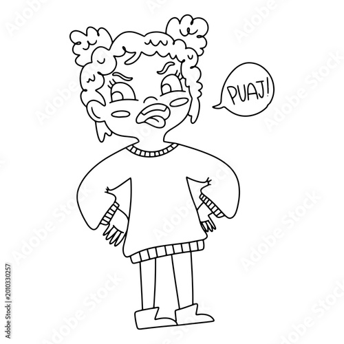 Fotografi Little girl disgruntled