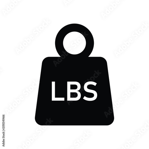 LBS Weight Pound Icon Vector Flat Minimal Symbol Illustration