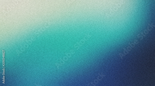 Fotografía Blue and green gradient background with grain texture effect